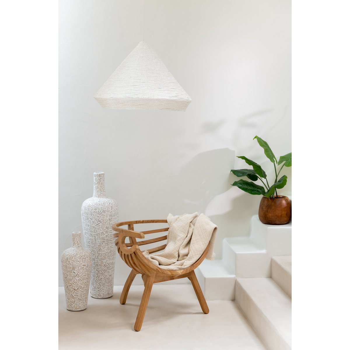 J-Line Chaise Crabe Bois de Teck Naturel