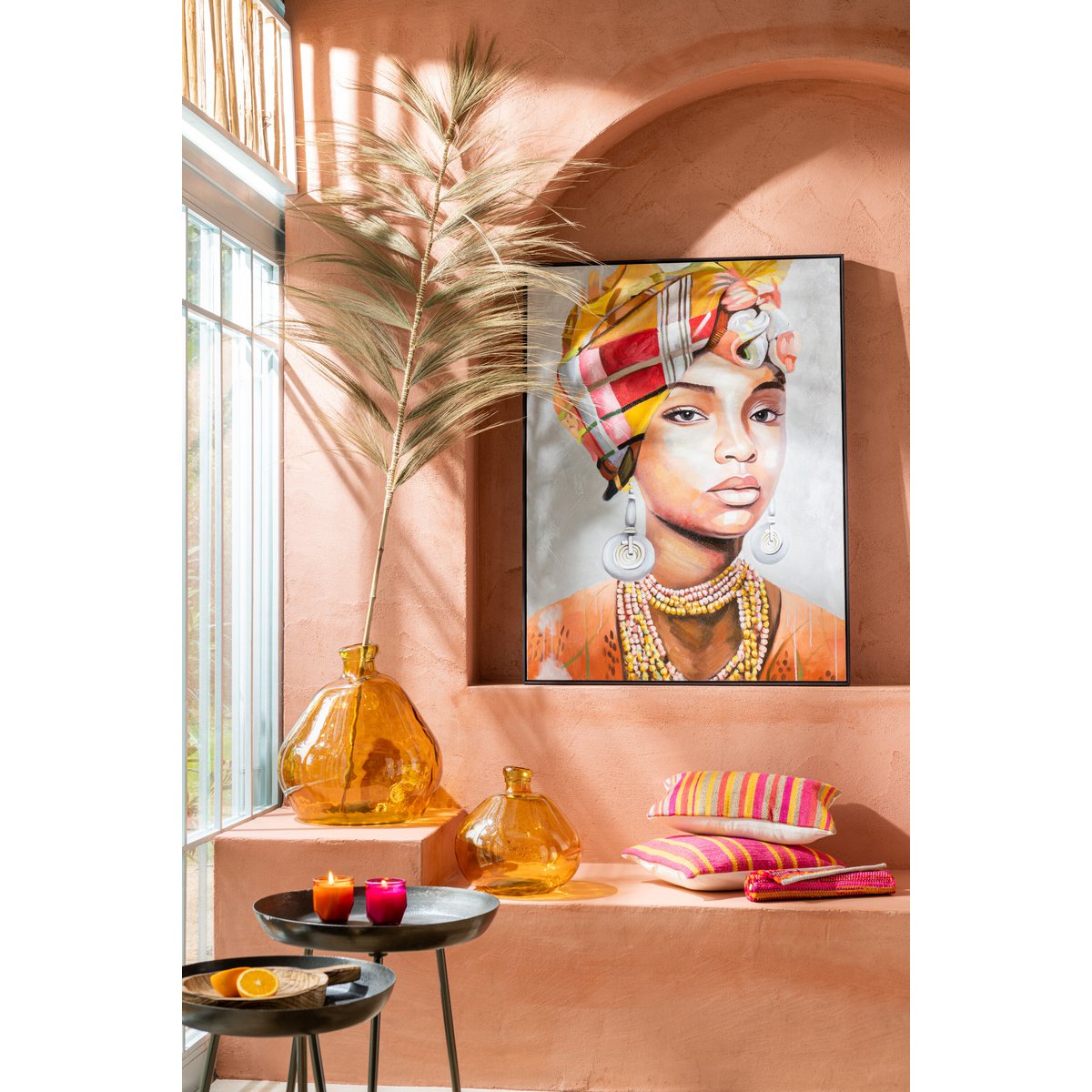 J-Line Vase Laura Verre Ocre Grand