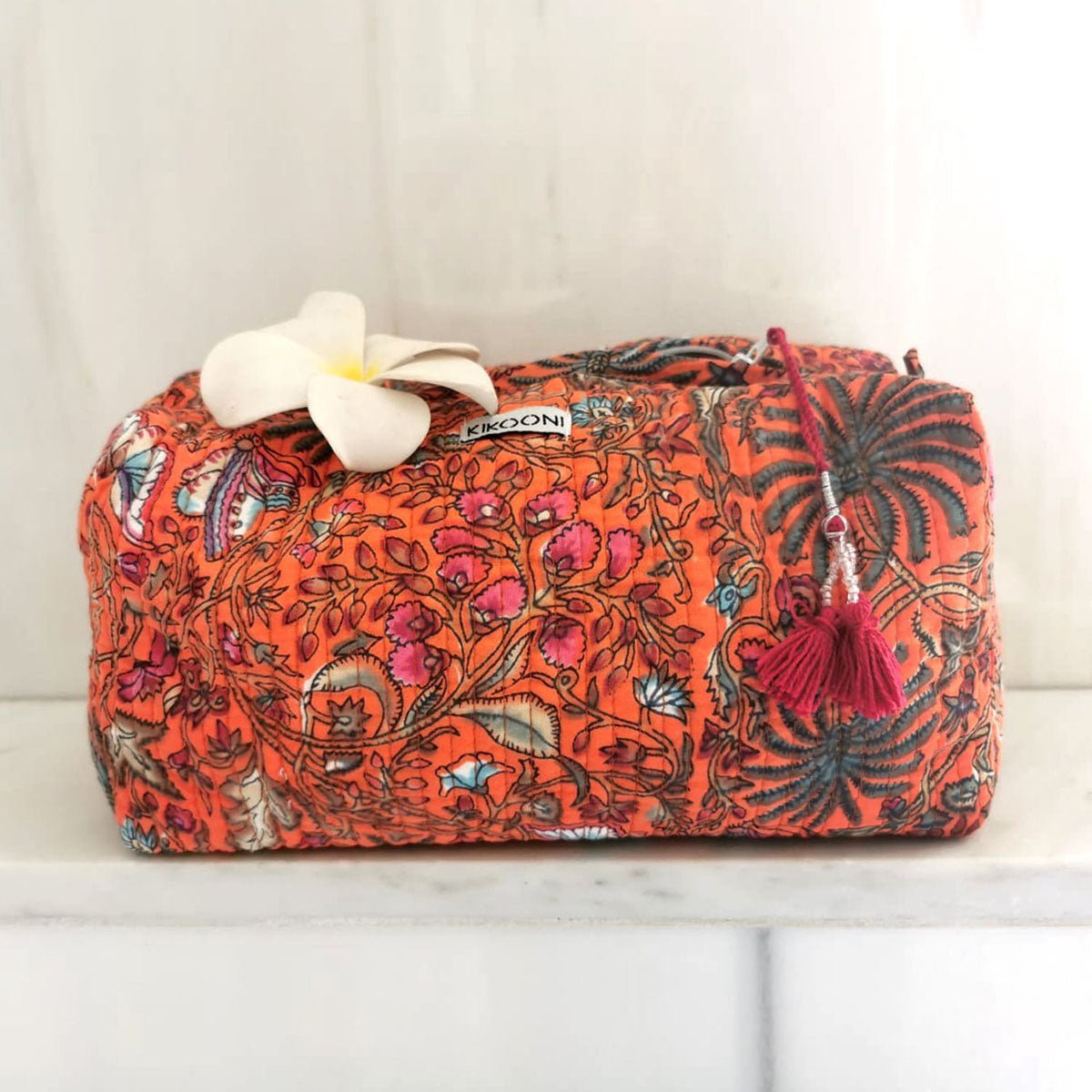 Sac cosmétique "Palme orange"