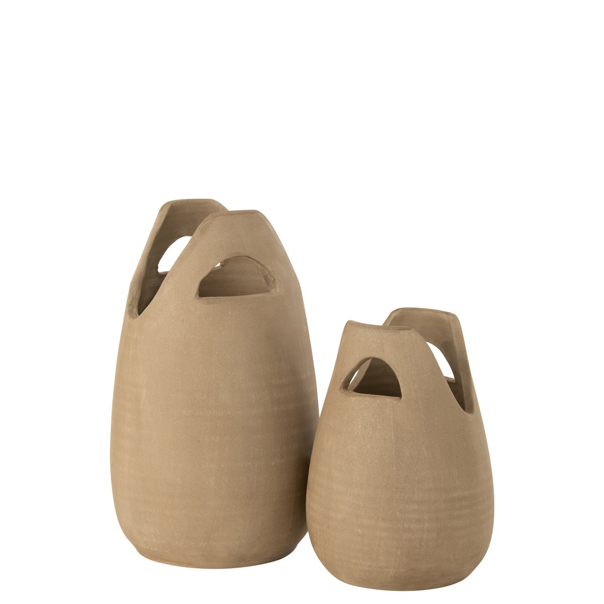 Poignée de vase J-Line - céramique - beige - grande