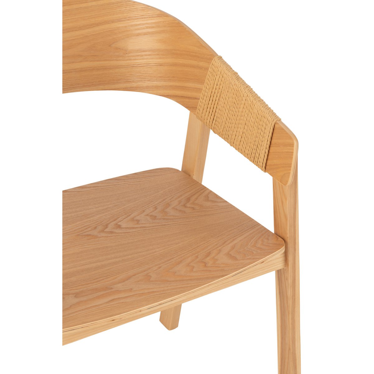 J-Line Chaise Naga Frêne/Corde Naturel