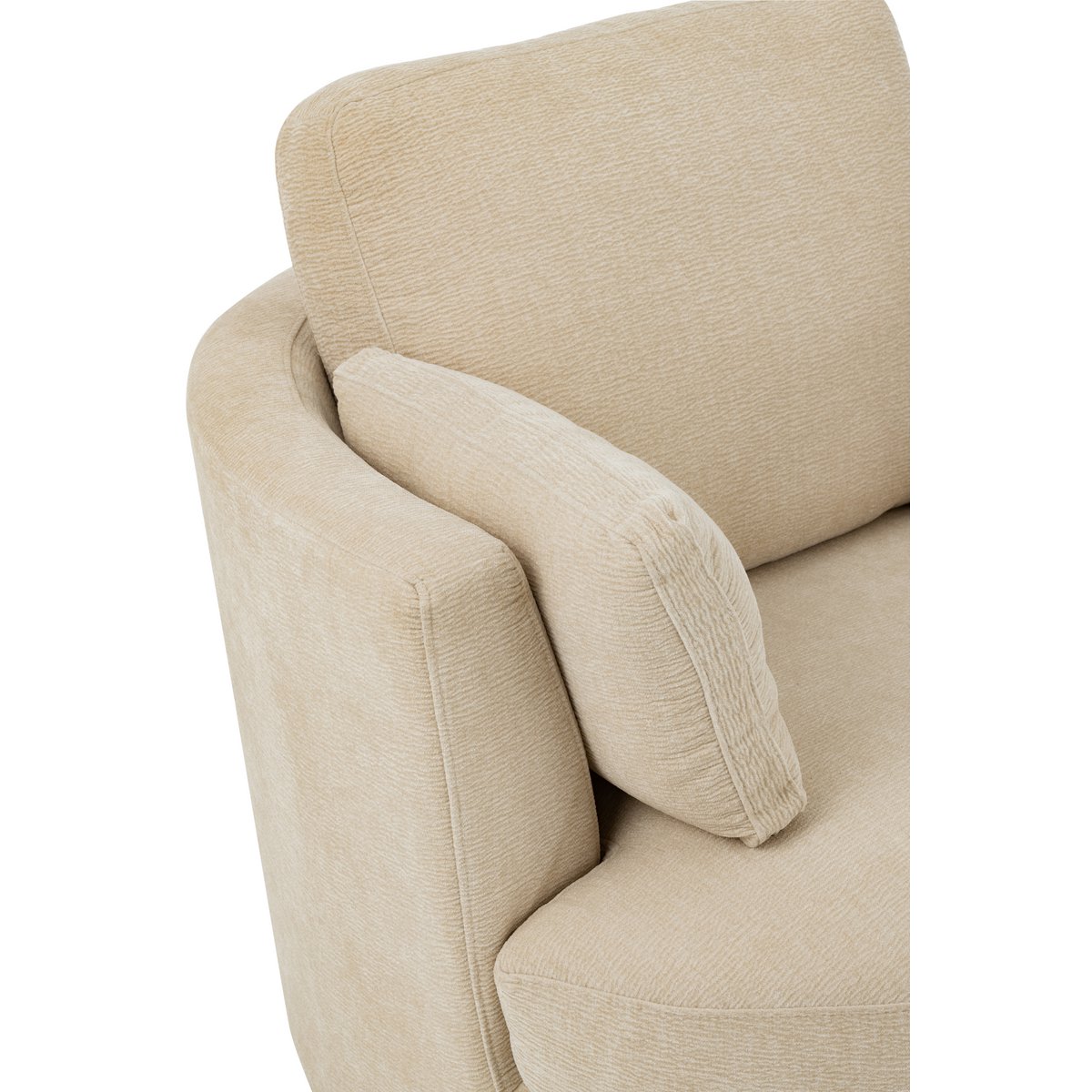 J-Line Chaise longue Swiv Bois de peuplier/Mousse Beige