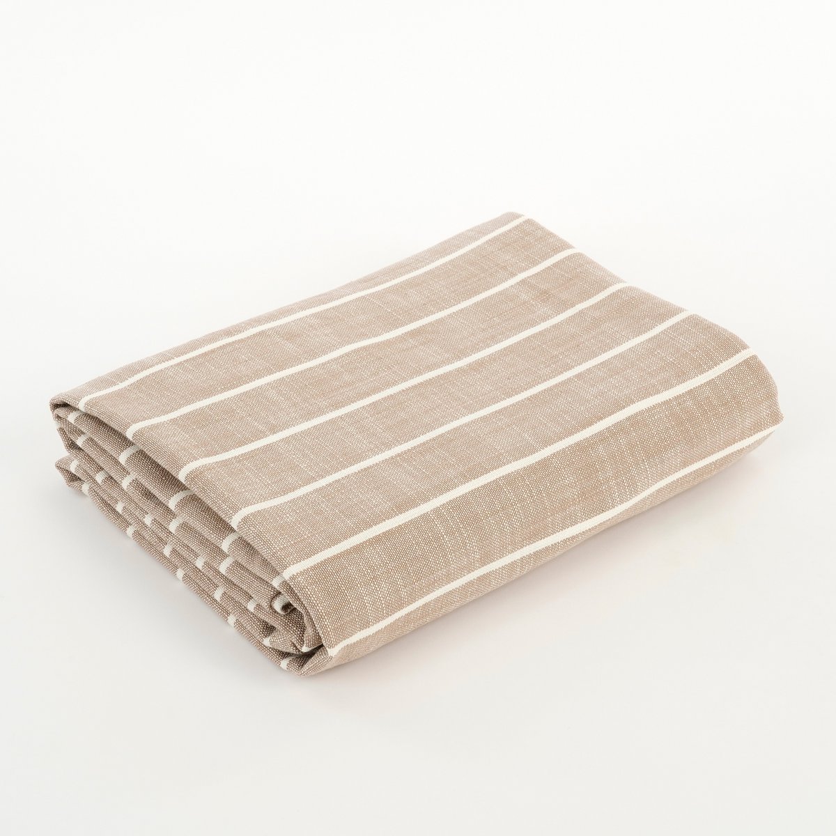 Nappe Alivo - L250 x L140 cm - Coton Bio - Beige, Blanc