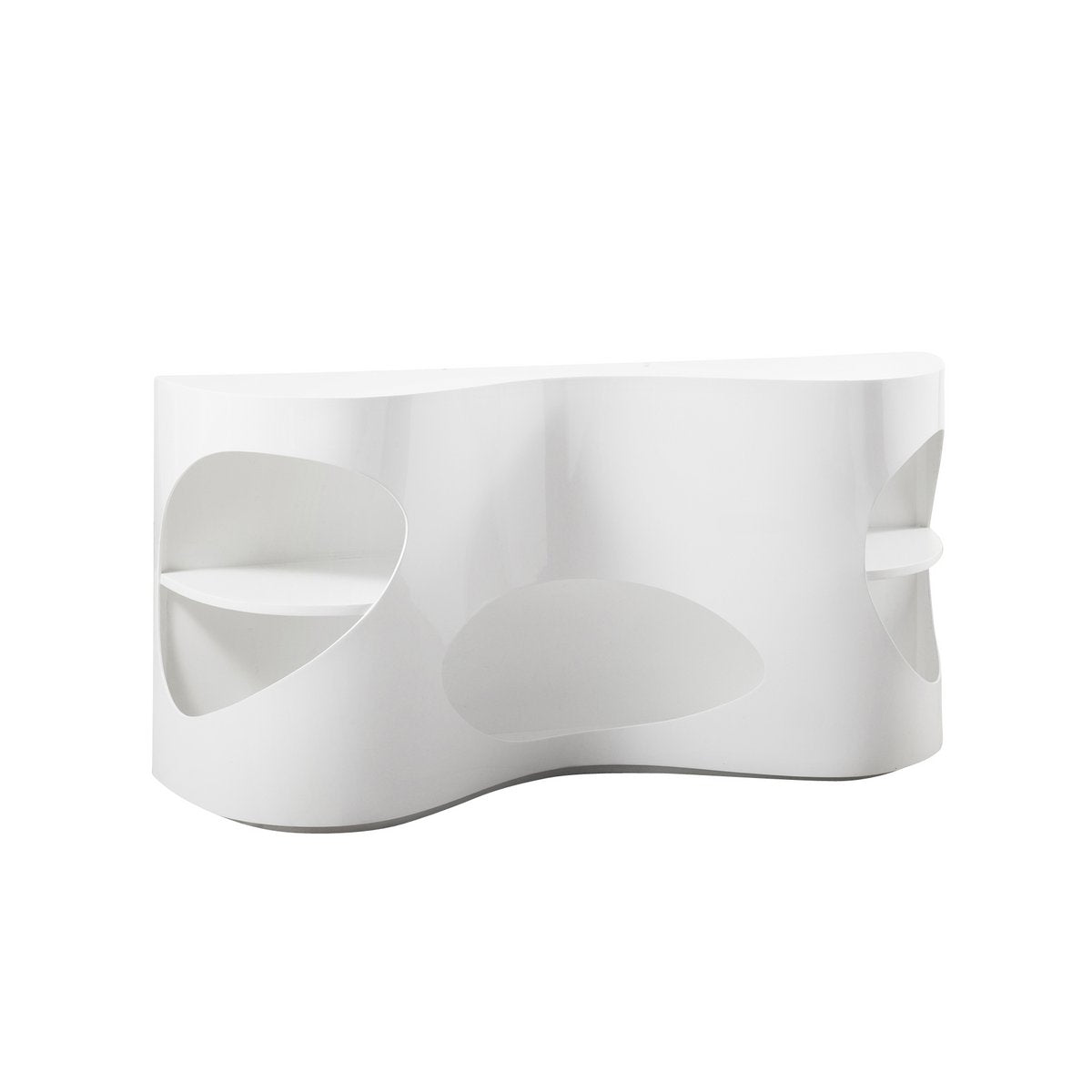 Meuble bas 150x40x75 cm blanc