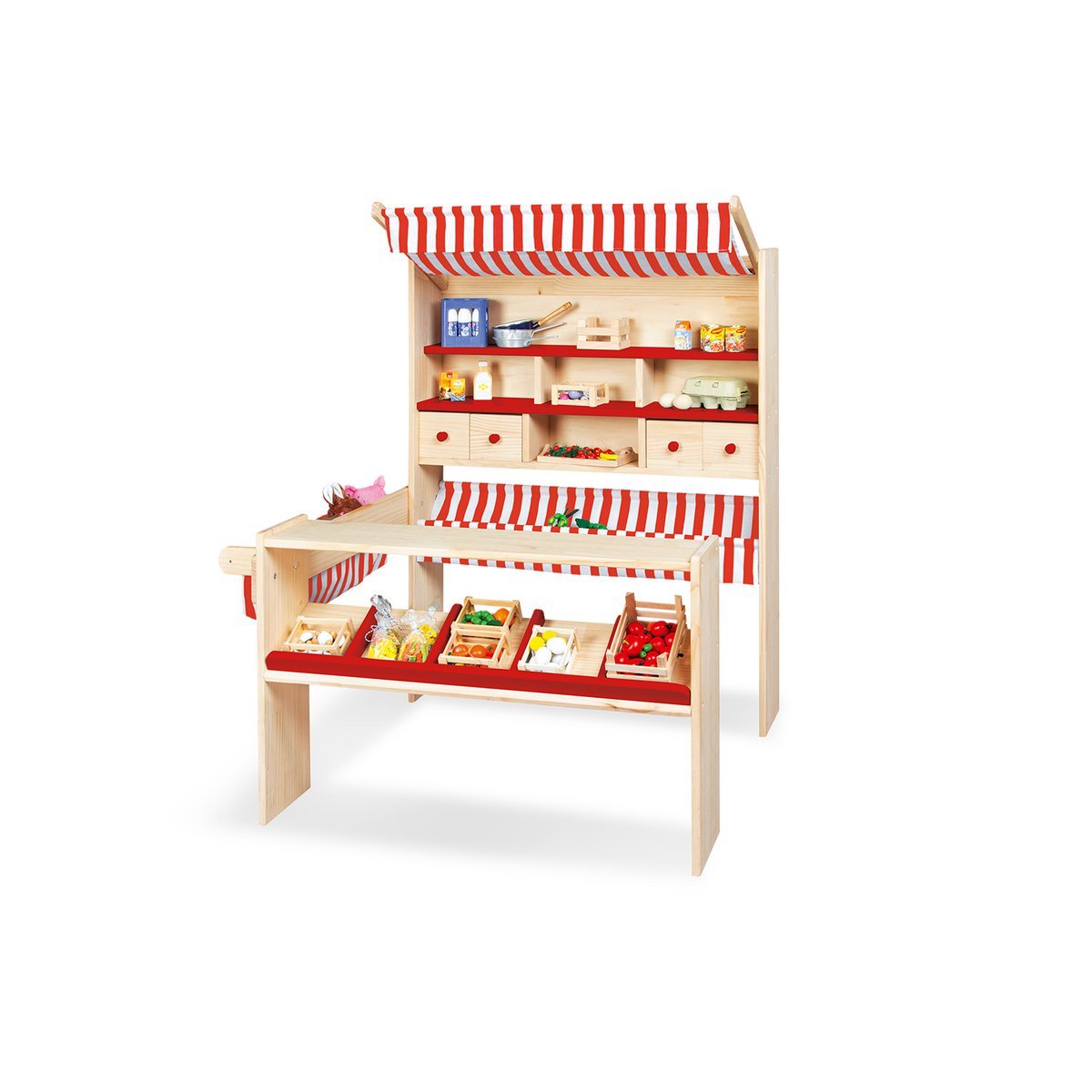 Stand de marché 'Lucy', rouge