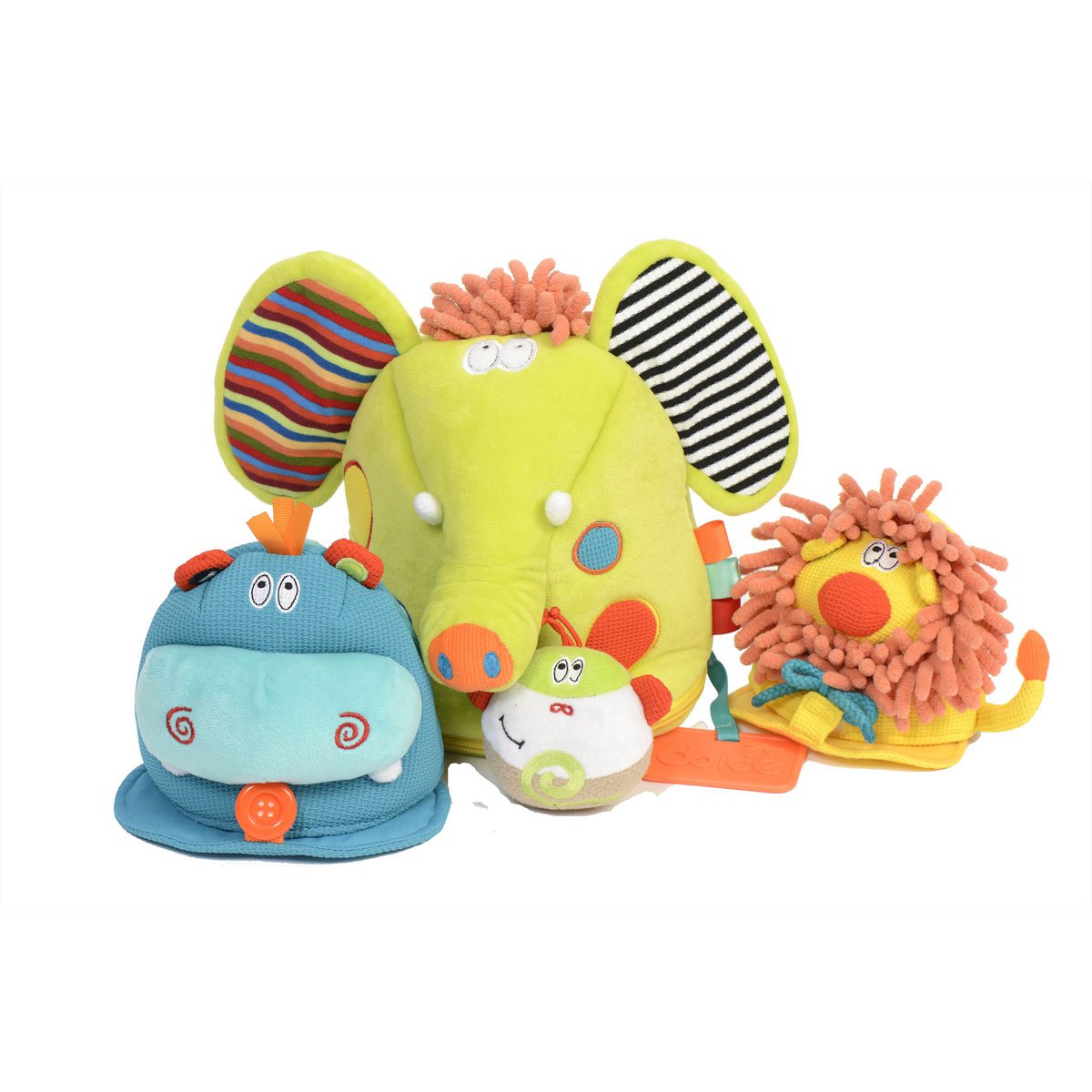Dolce Classic Activity Peluches 4 en 1 - Safari Aventure