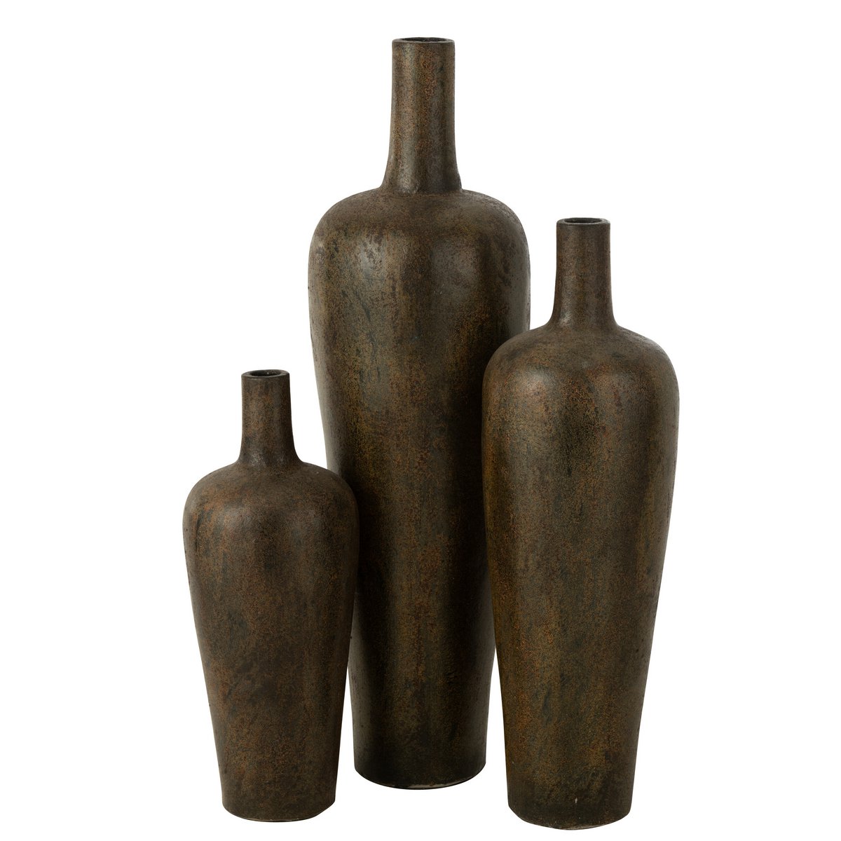J-Line Vase Victor Ciment Marron Grand