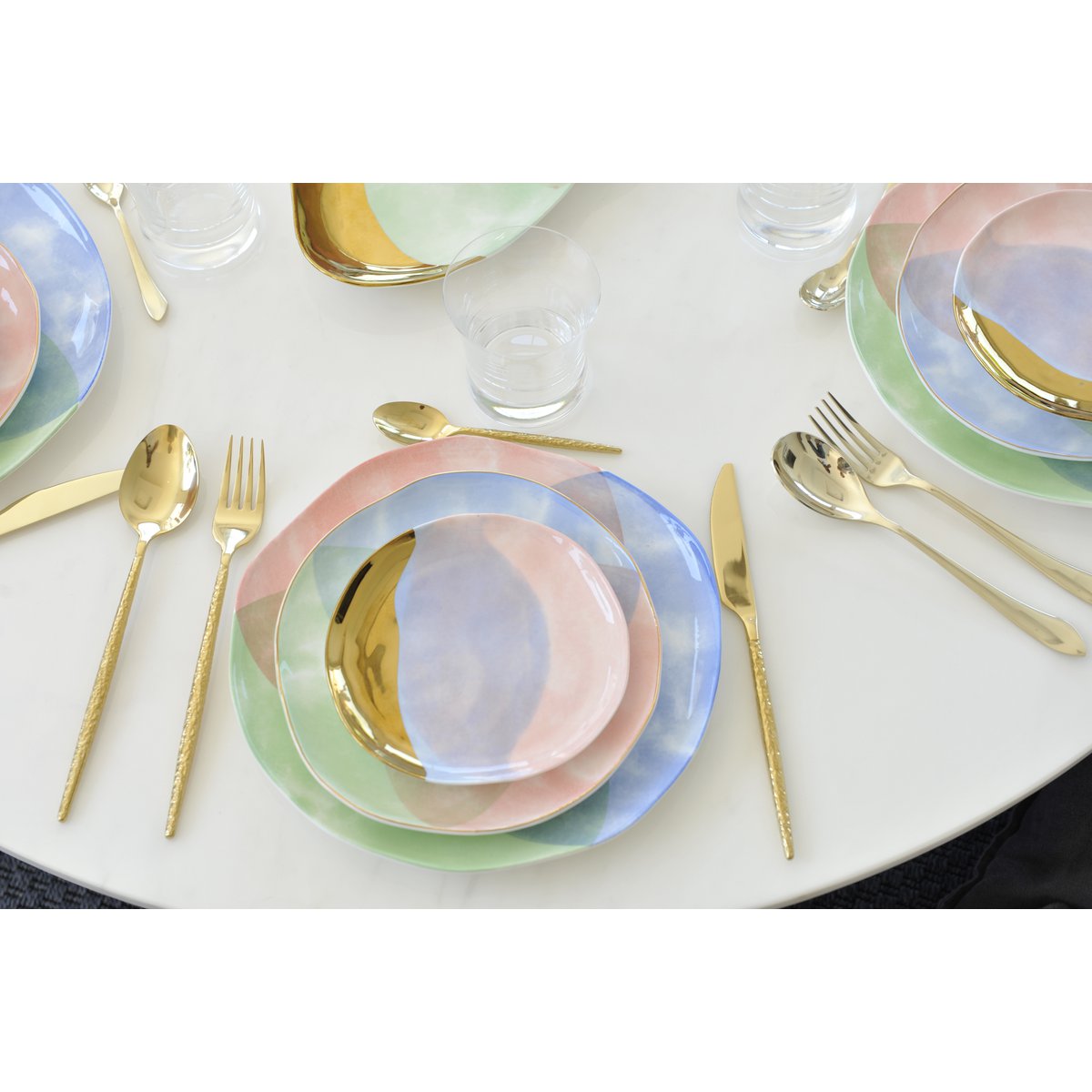 ASSIETTE A PAIN TRICOLORE-PARADISE