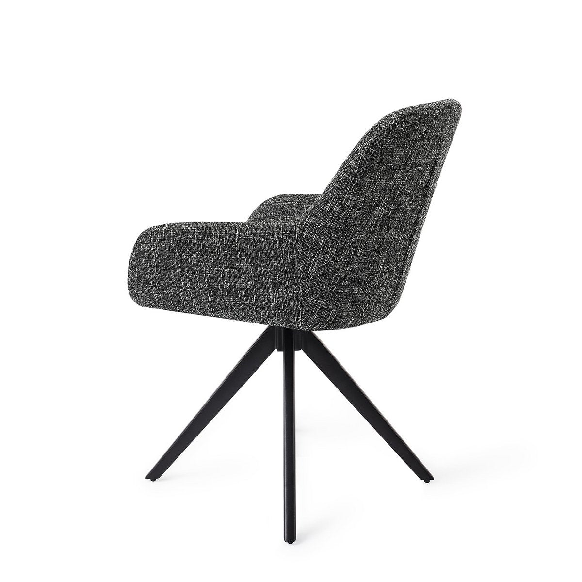 Jesper Home Kushi Chaise de Salle à Manger Tourner Noir