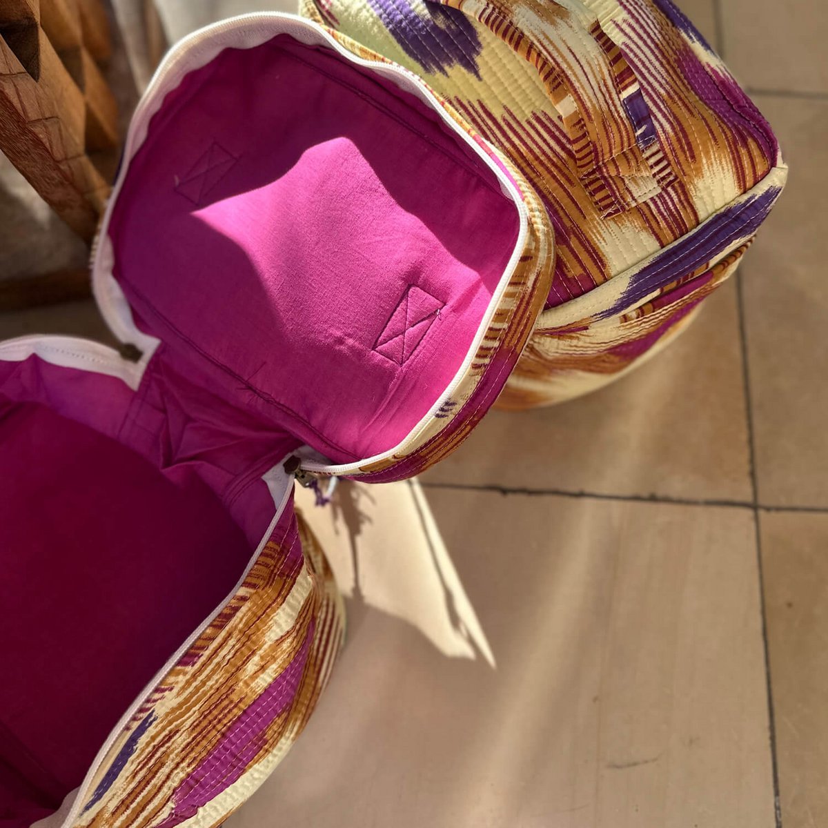 Grand sac cosmétique Big Beauty "Happy Ikat"