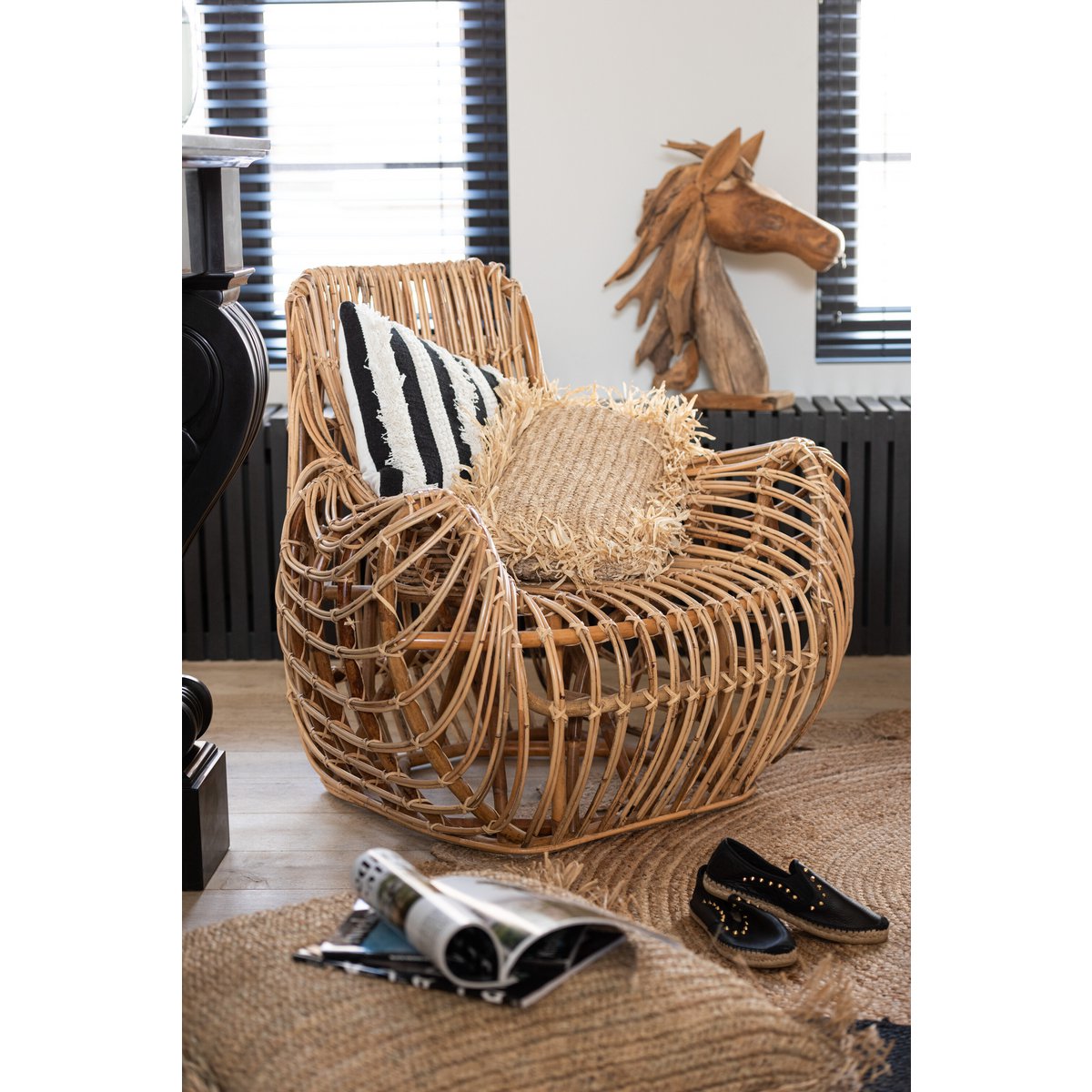 J-Line zetel Ana - rotan - naturel