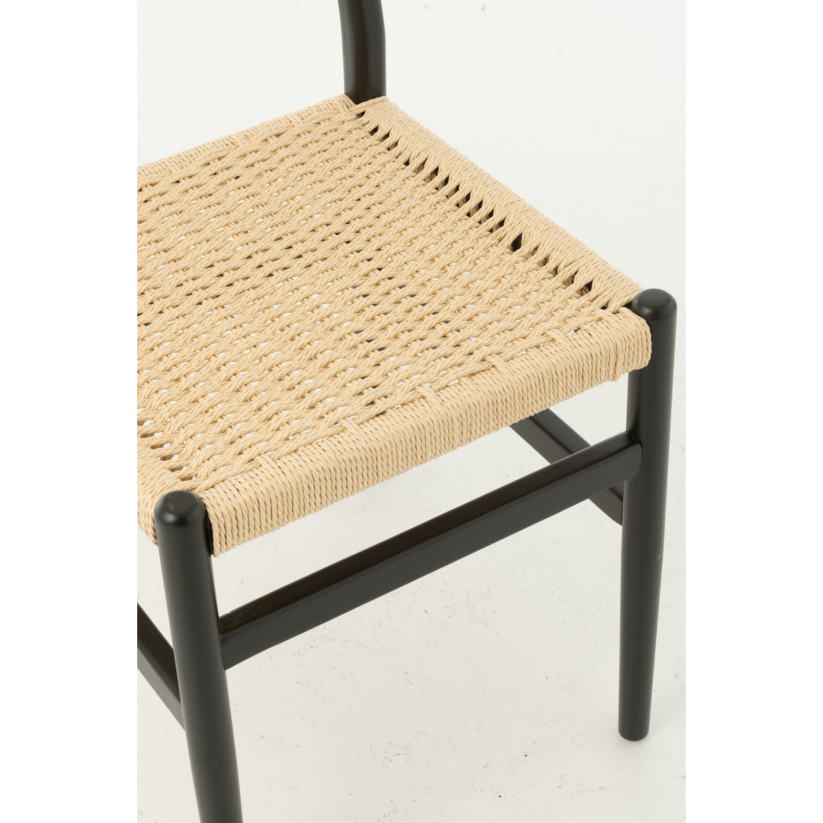 J-Line Chaise Lap Hêtre/Corde Noir