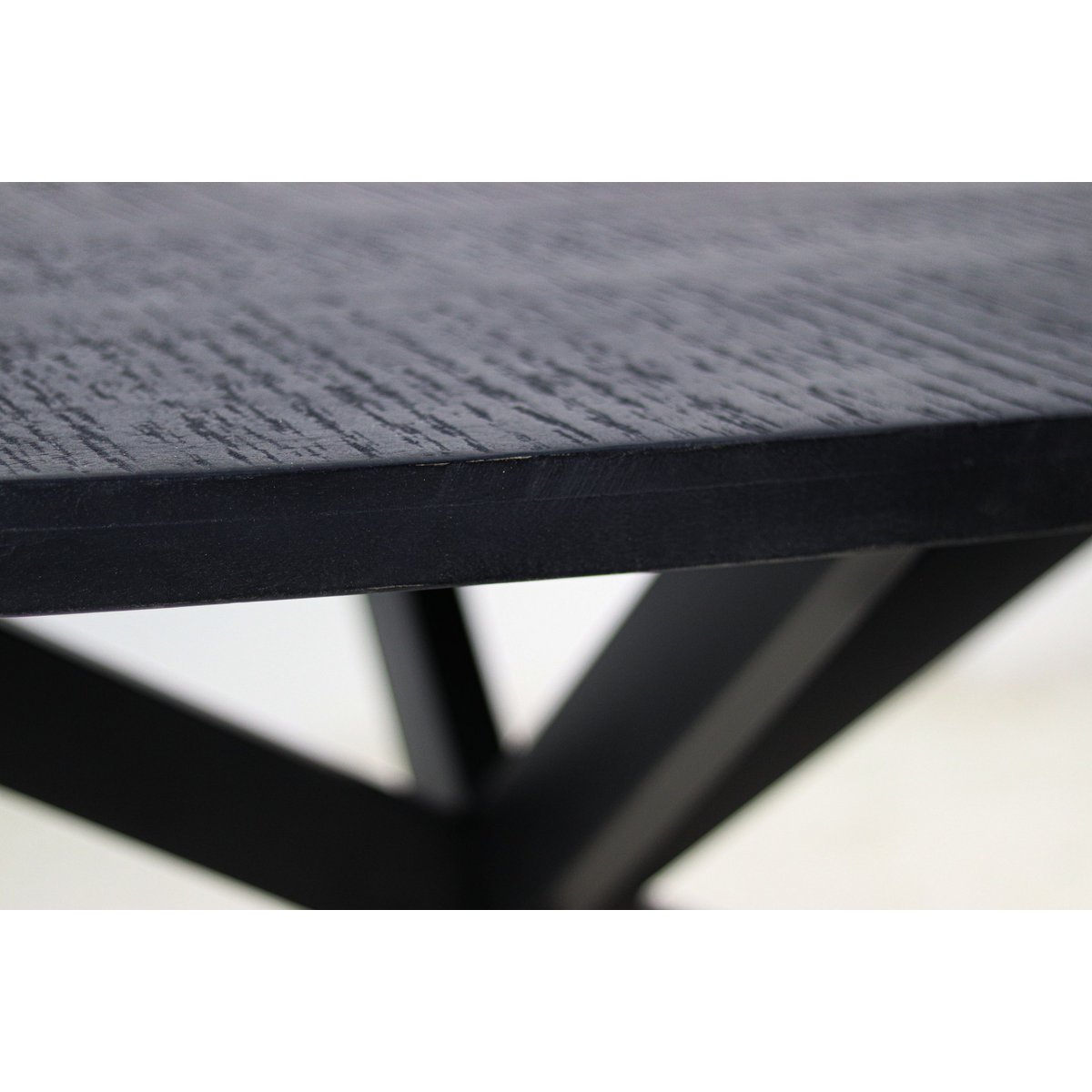 Collection HSM Table à manger ronde Melbourne-130x130x76-Zwart-Mango / Metal