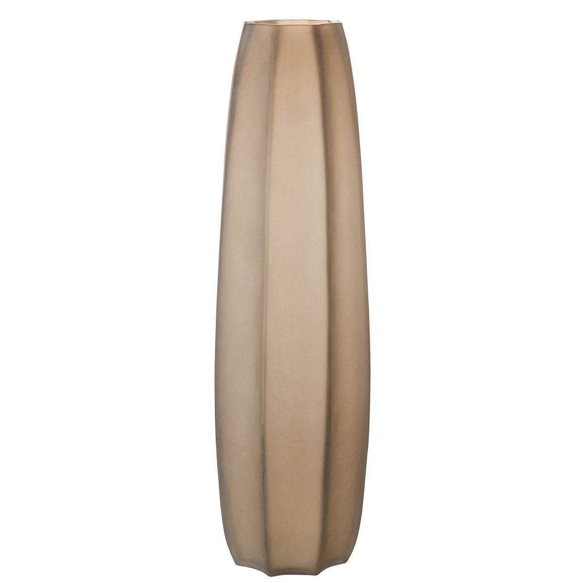 Vase J-Line Long Stripe Sand - verre - marron clair