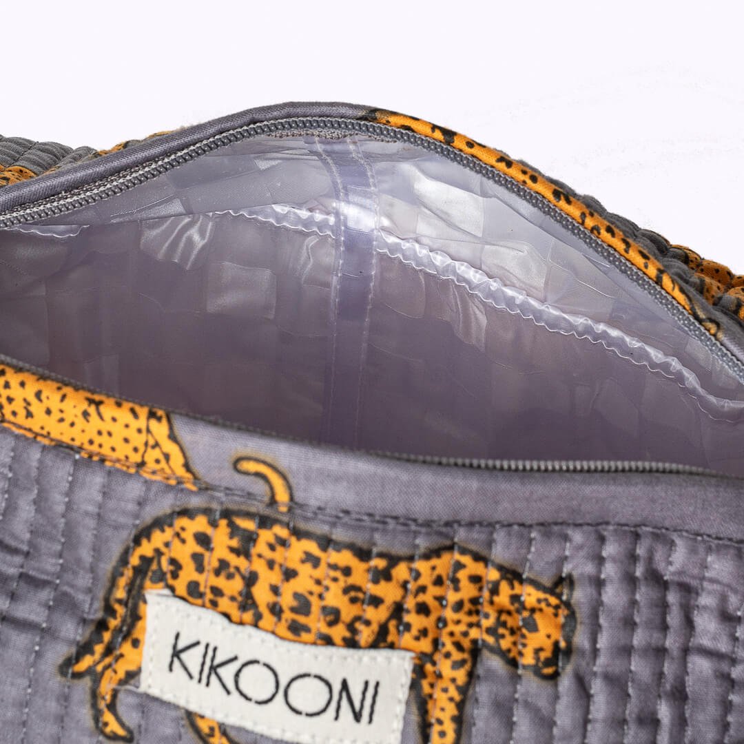 Sac cosmétique "Leopard gris"