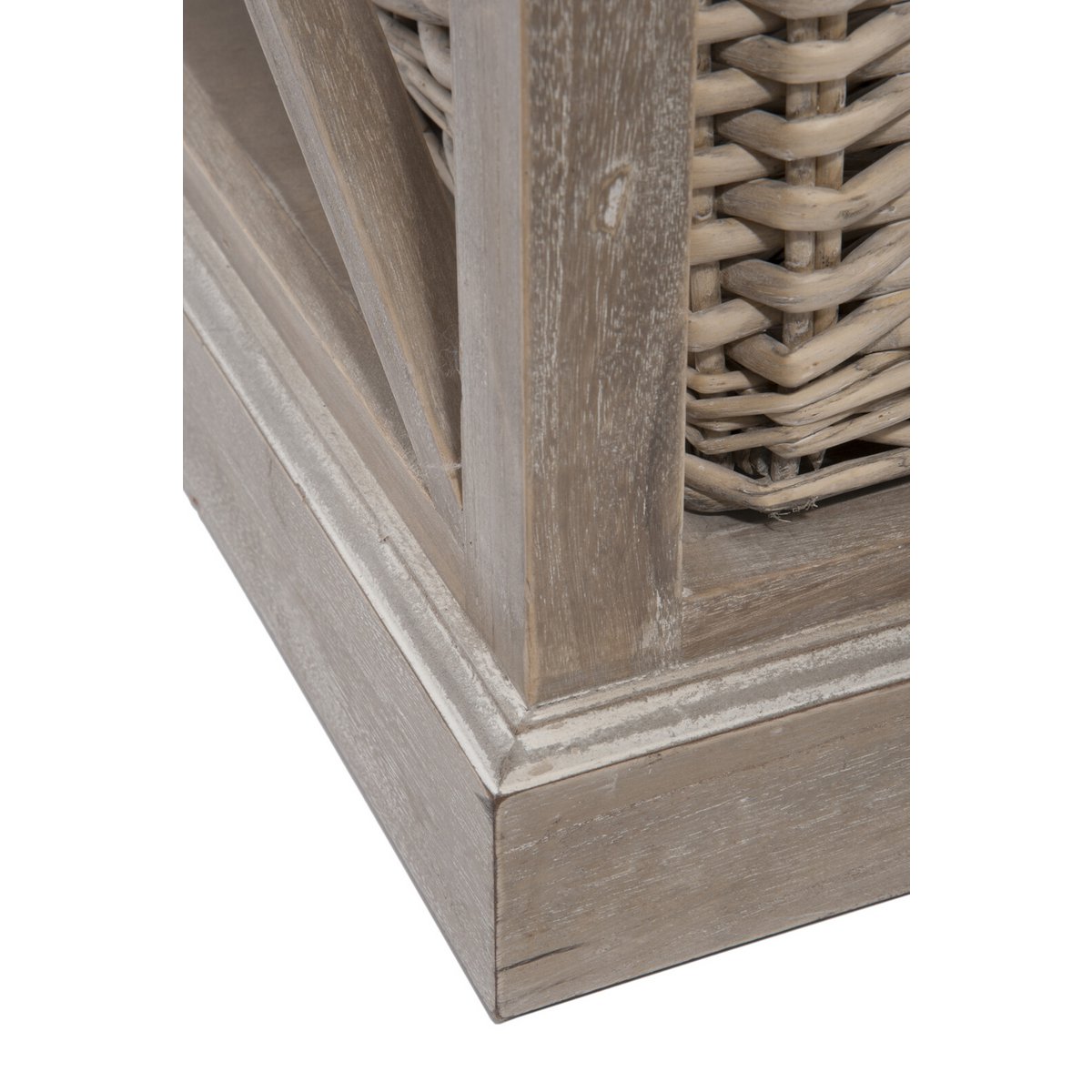 Table de salon J-Line Rechthoek - 2 chaises et 1 commande - hout - gris