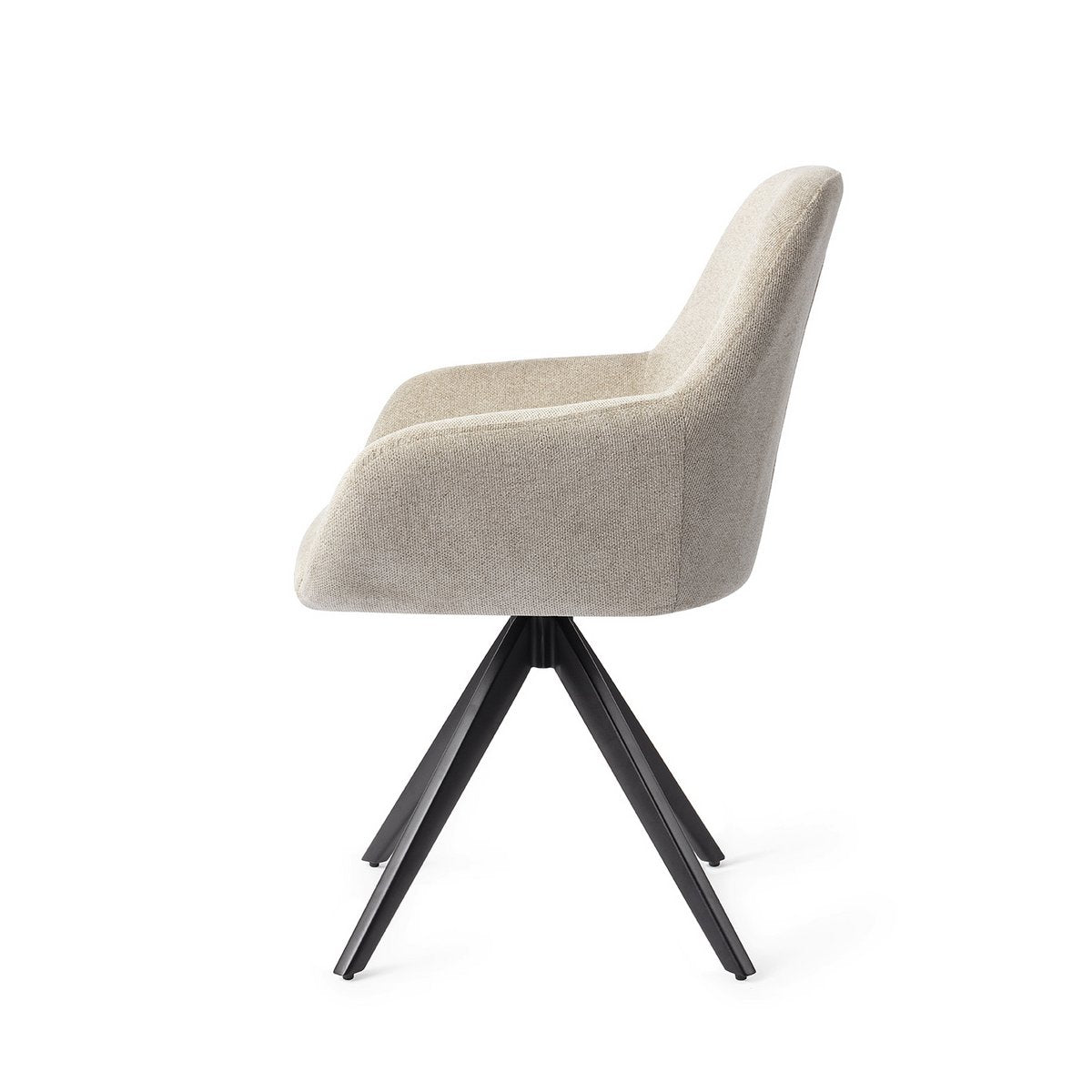 Jesper Home Kushi Chaise de Salle à Manger Tourner Noir