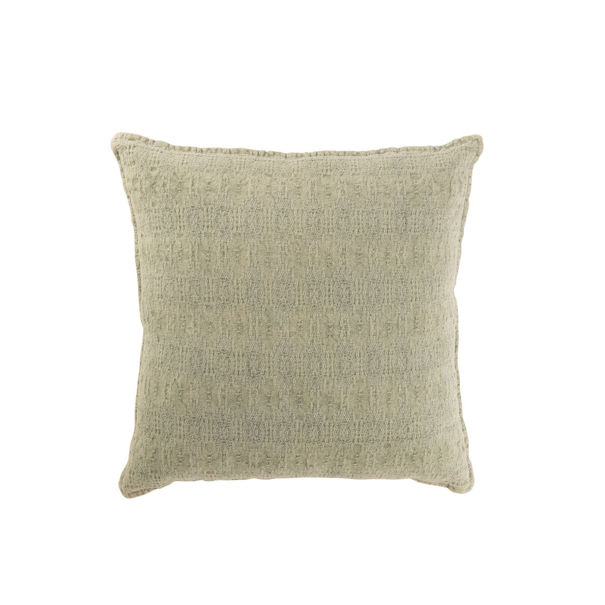 J-Line Coussin Motif Coton/Polyester Vert Menthe