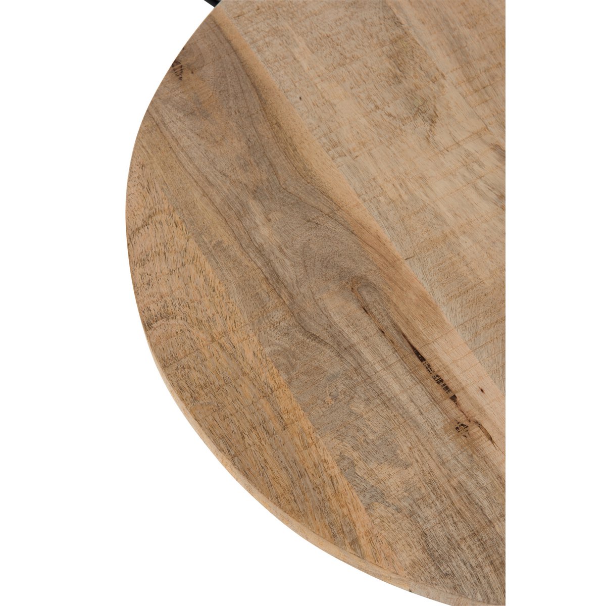 J-Line Table Bar Ronde Bois/Métal Naturel/Noir