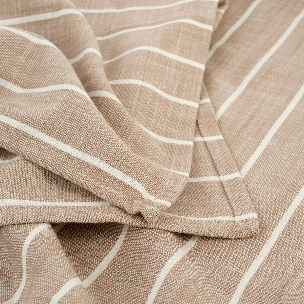 Nappe Alivo - L250 x L140 cm - Coton Bio - Beige, Blanc