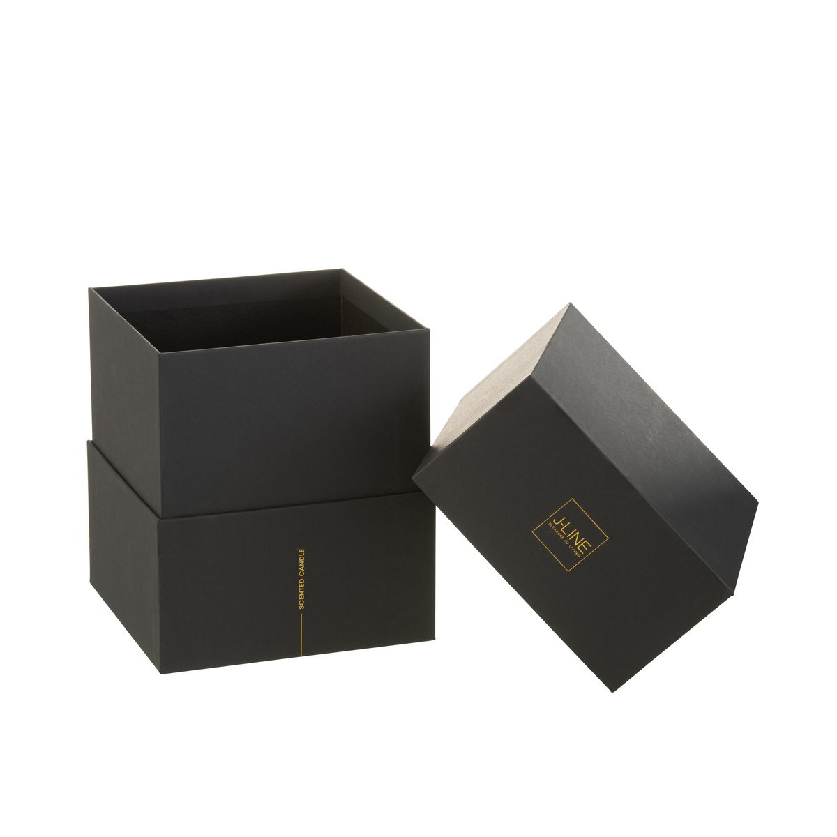 Bougie parfumée J-Line Noa - Zesty Sunburst - verre - ocre - grande - 60U