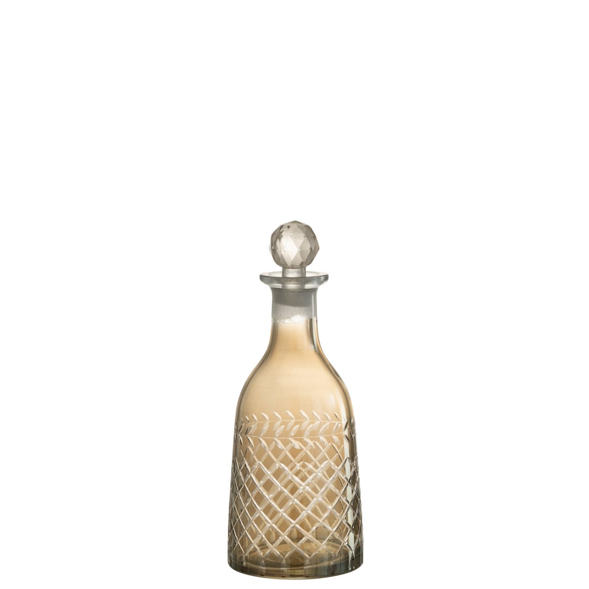 J-Line Carafe Branche à Carreaux Verre Fumé