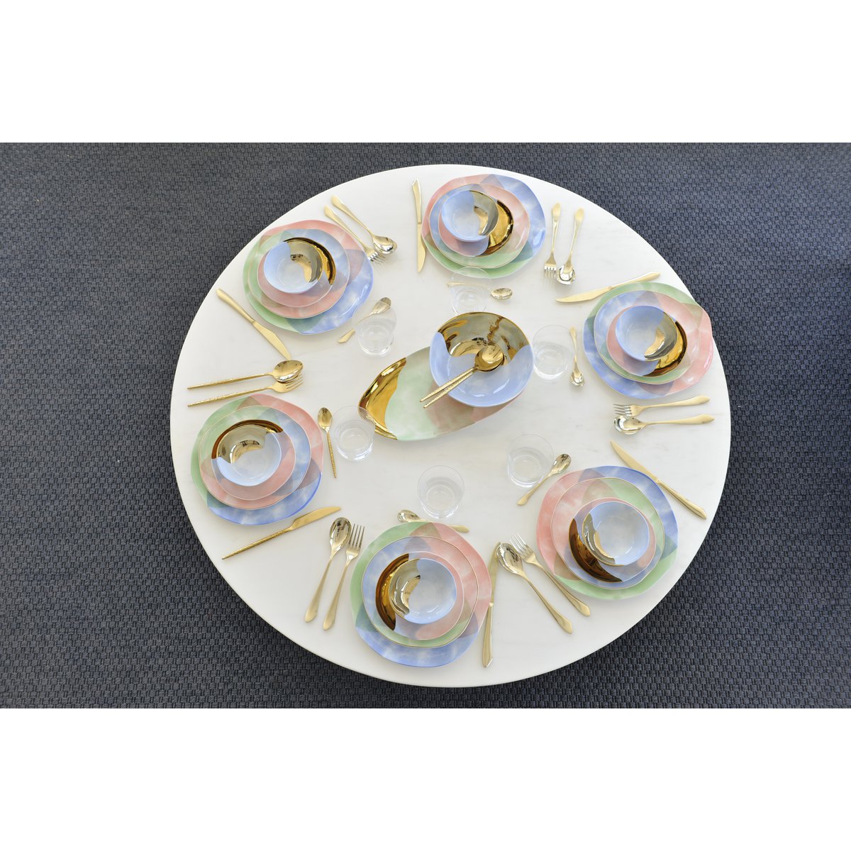 ASSIETTE A PAIN TRICOLORE-PARADISE