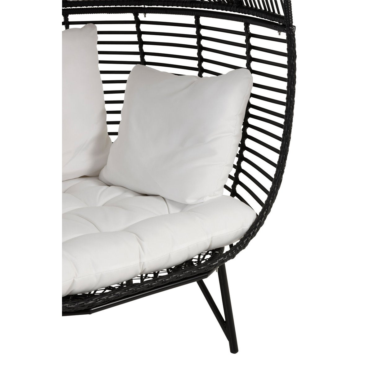 Chaise longue J-Line Ovale - acier - noir