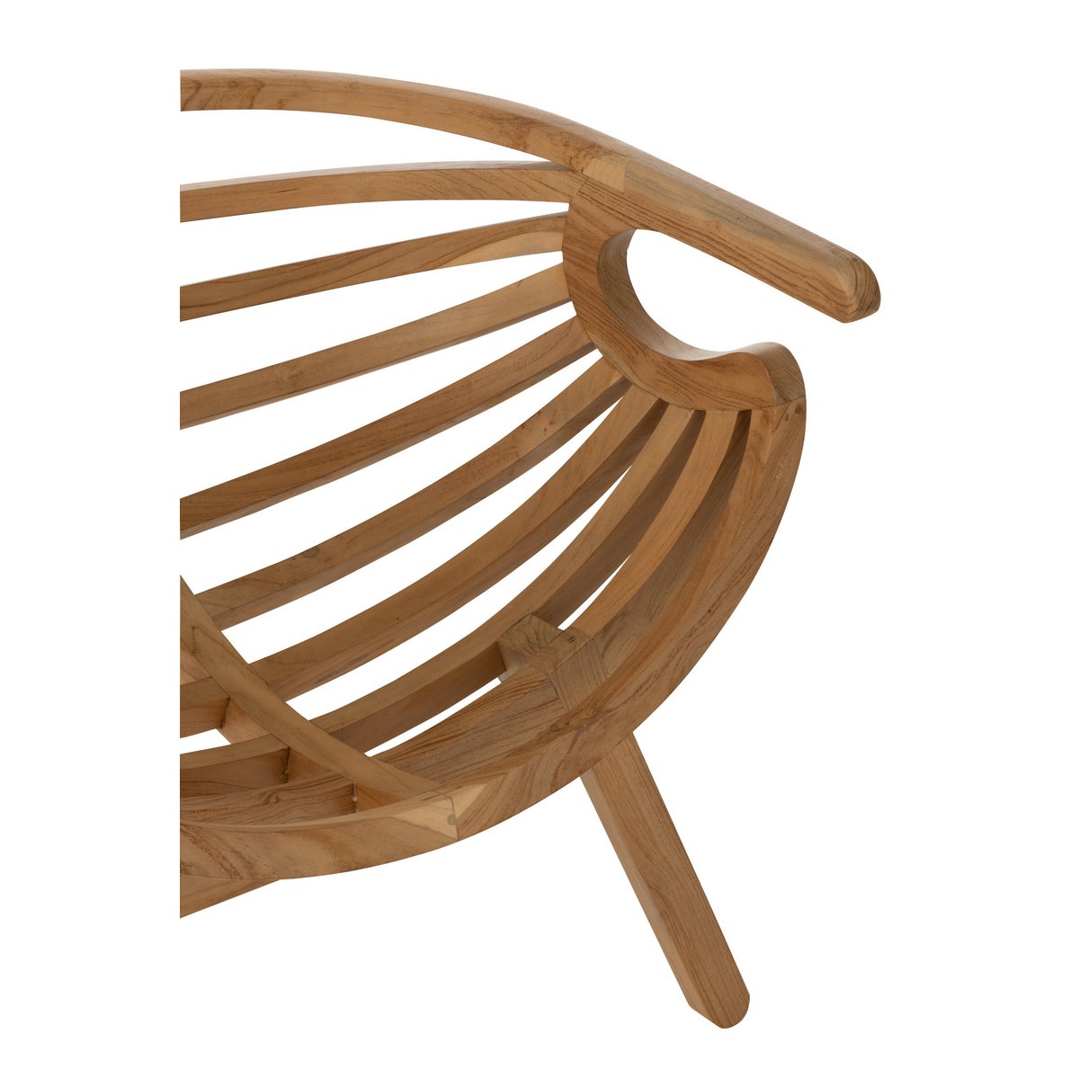 J-Line Chaise Crabe Bois de Teck Naturel