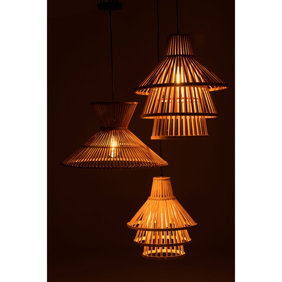 Lampe J-Line Layers - bambou - naturel - petite