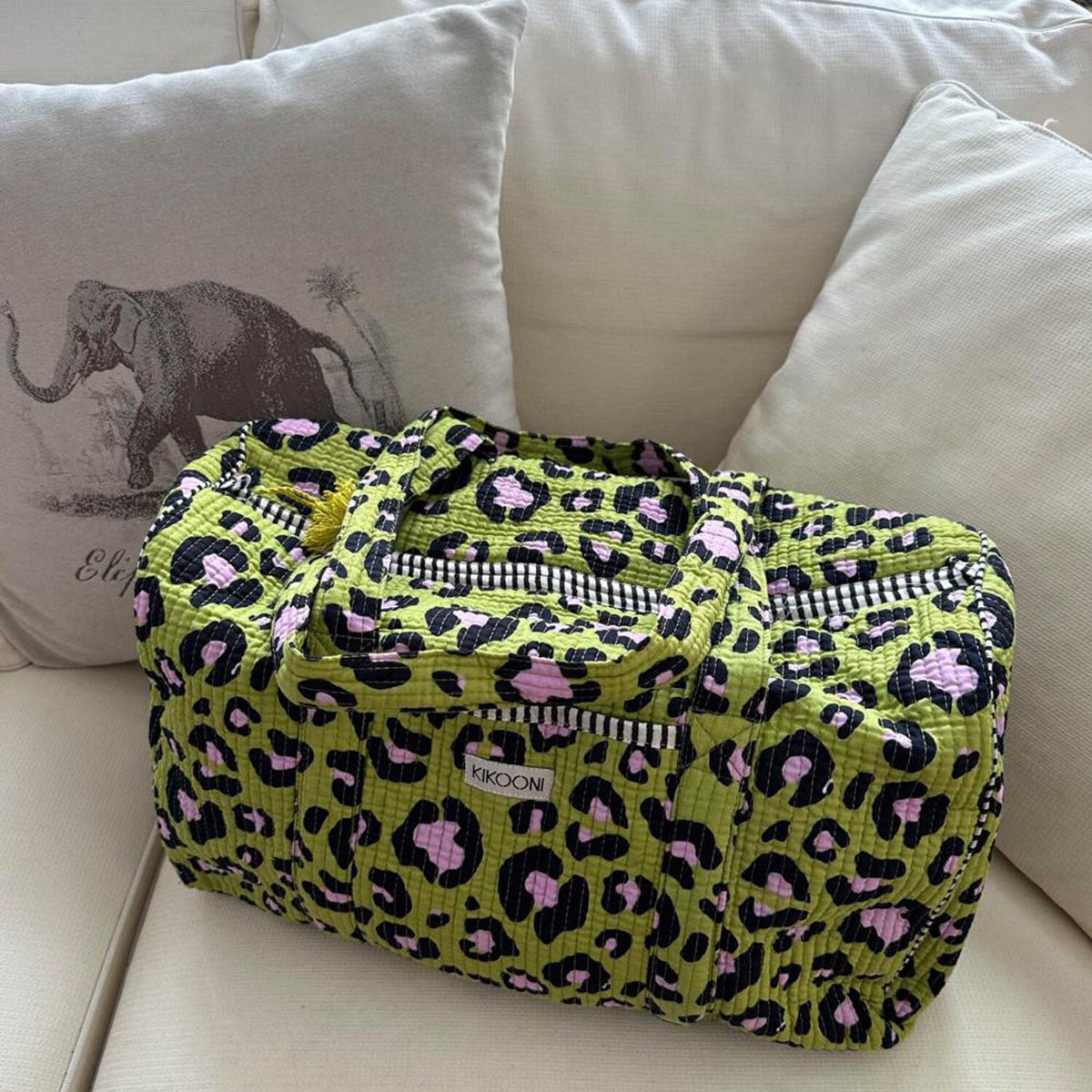 Sac en coton "Oh Leo - vert cosmique"
