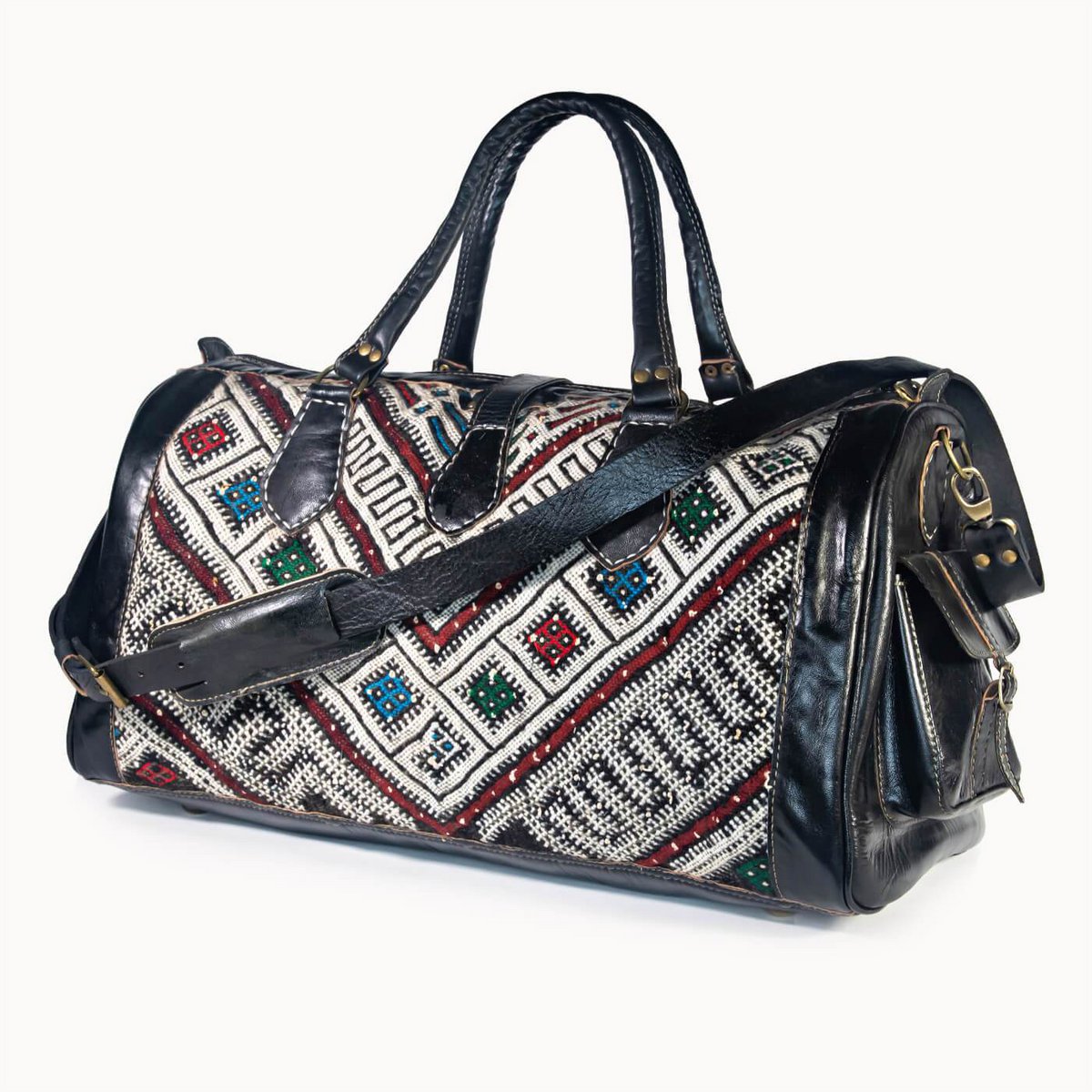 Sac en cuir 'Kilim X'