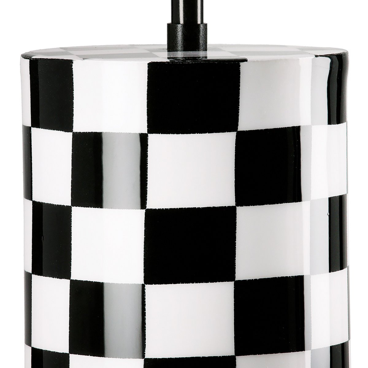 Lampe de table cylindrique Checkers, H.52 cm
