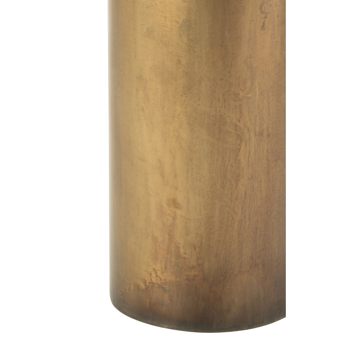 Table d'appoint J-Line Soni - fer/verre - noir/bronze