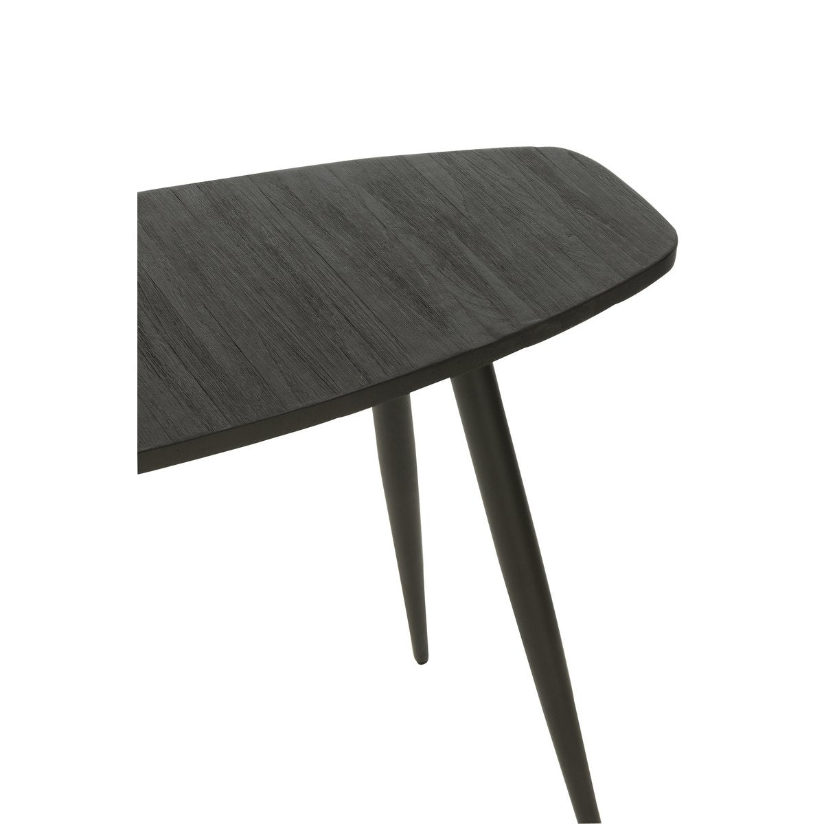 Console J-Line Ovale - bois - noir