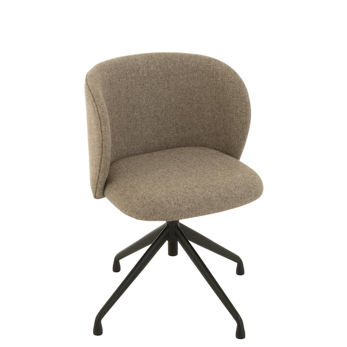 J-Line Chaise Turn/Up/Down Lin Marron Foncé/Beige
