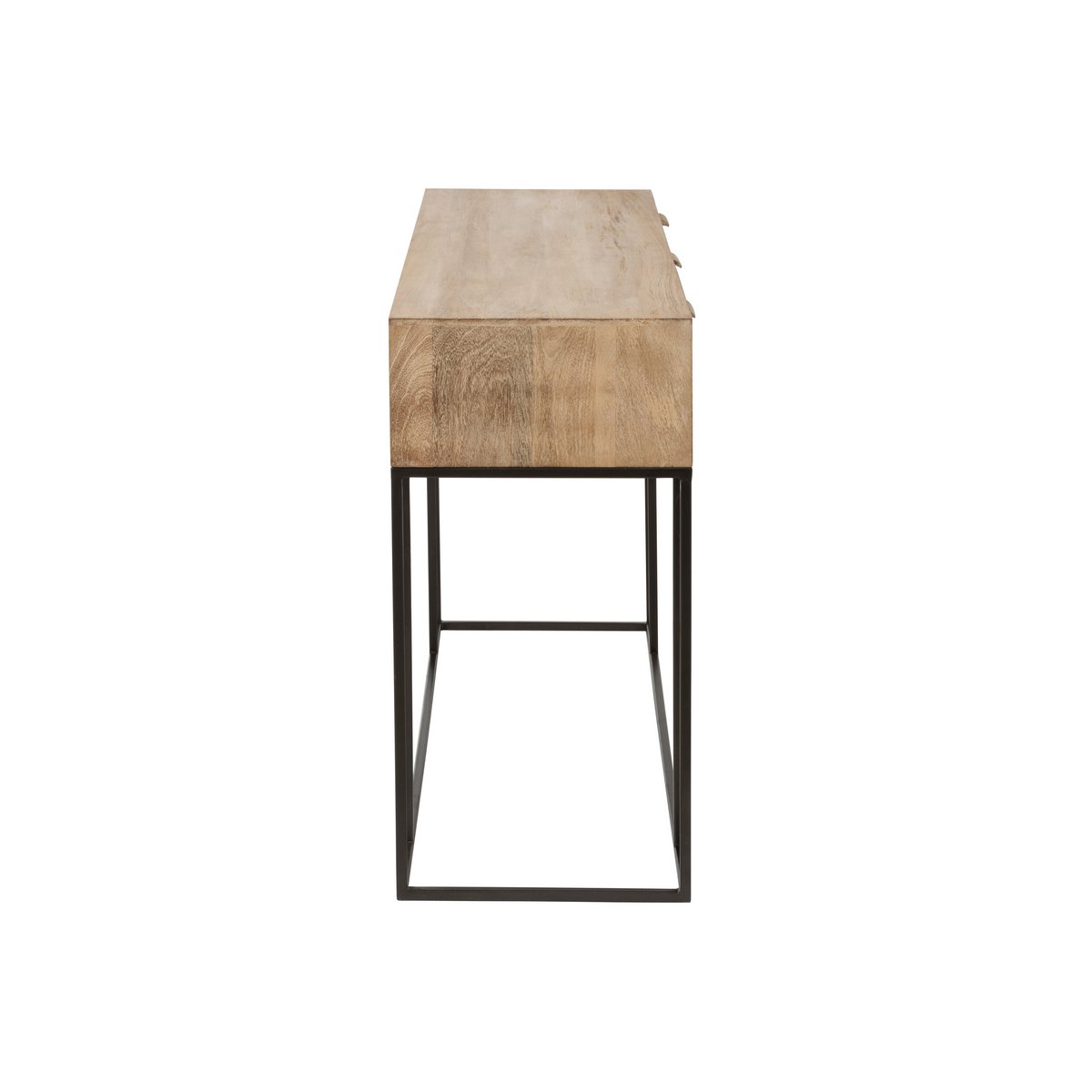 J-Line Console 3 Tiroirs Tressé Roseau Manguier Naturel