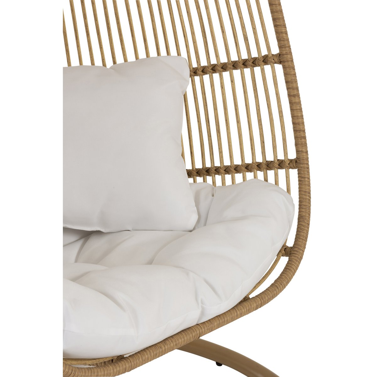 Chaise suspendue J-Line Ovale - acier - naturel