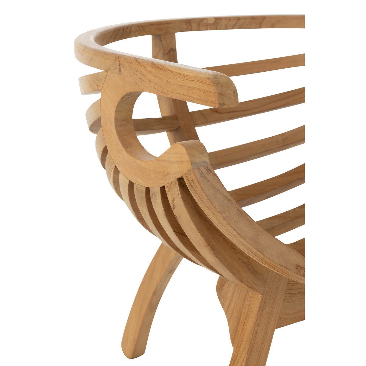 J-Line Chaise Crabe Bois de Teck Naturel