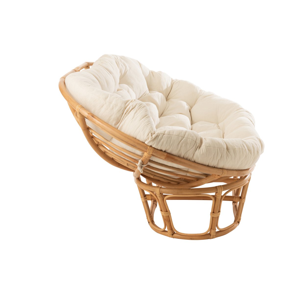 Canapé en rotin J-Line - avec coussin - jute/textile - naturel
