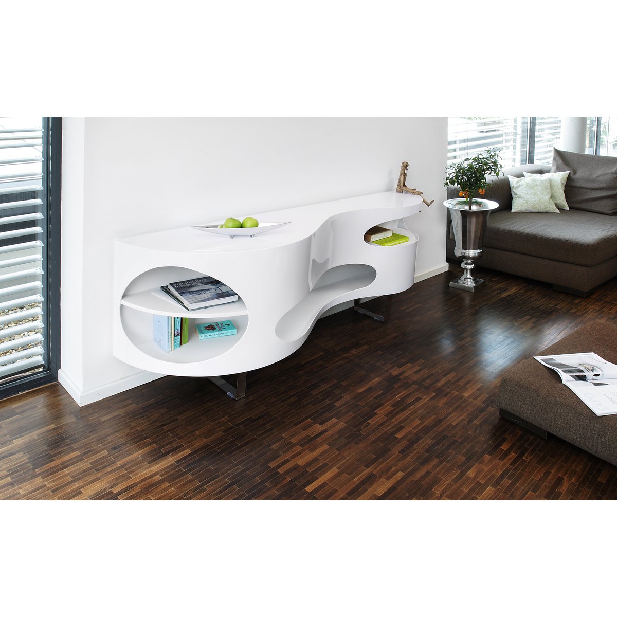 Buffet 200x50x75 cm blanc