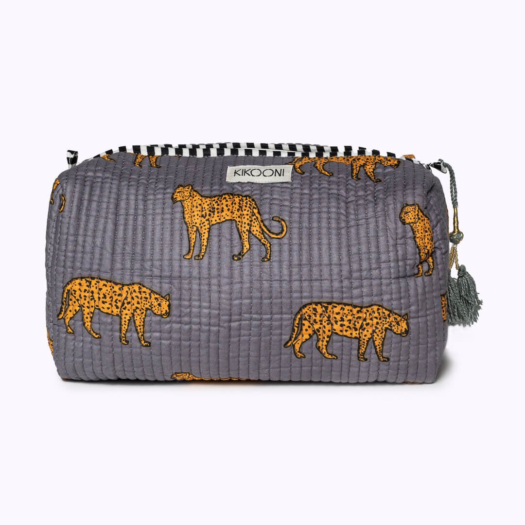 Sac cosmétique "Leopard gris"