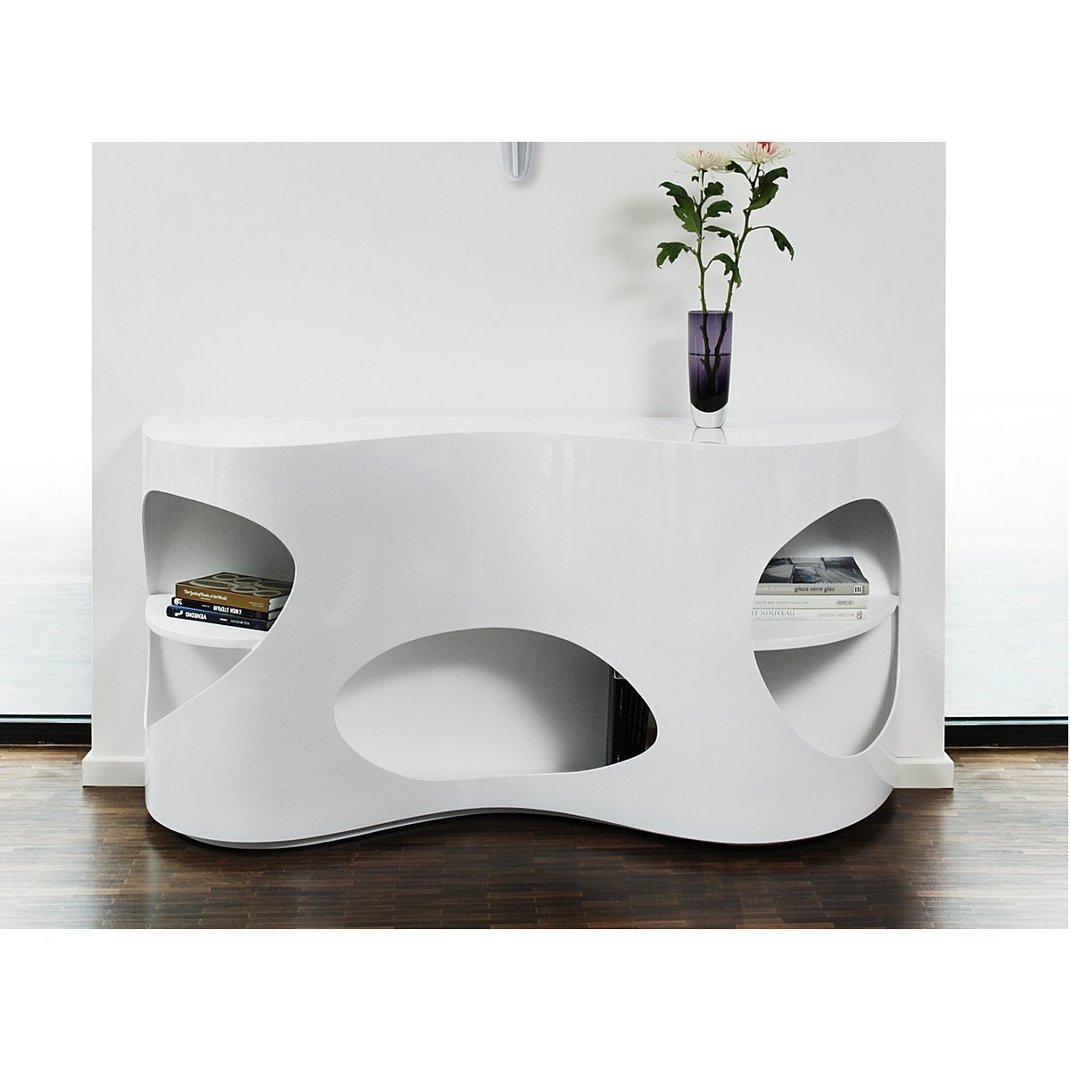 Meuble bas 150x40x75 cm blanc