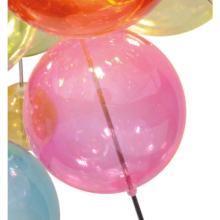 La lampe pendentielle "explosion" colorée en métal et en verre, versions G9, lampe suspendue pour salle à manger, salon, hall ou bureau, Øca. 65 cm