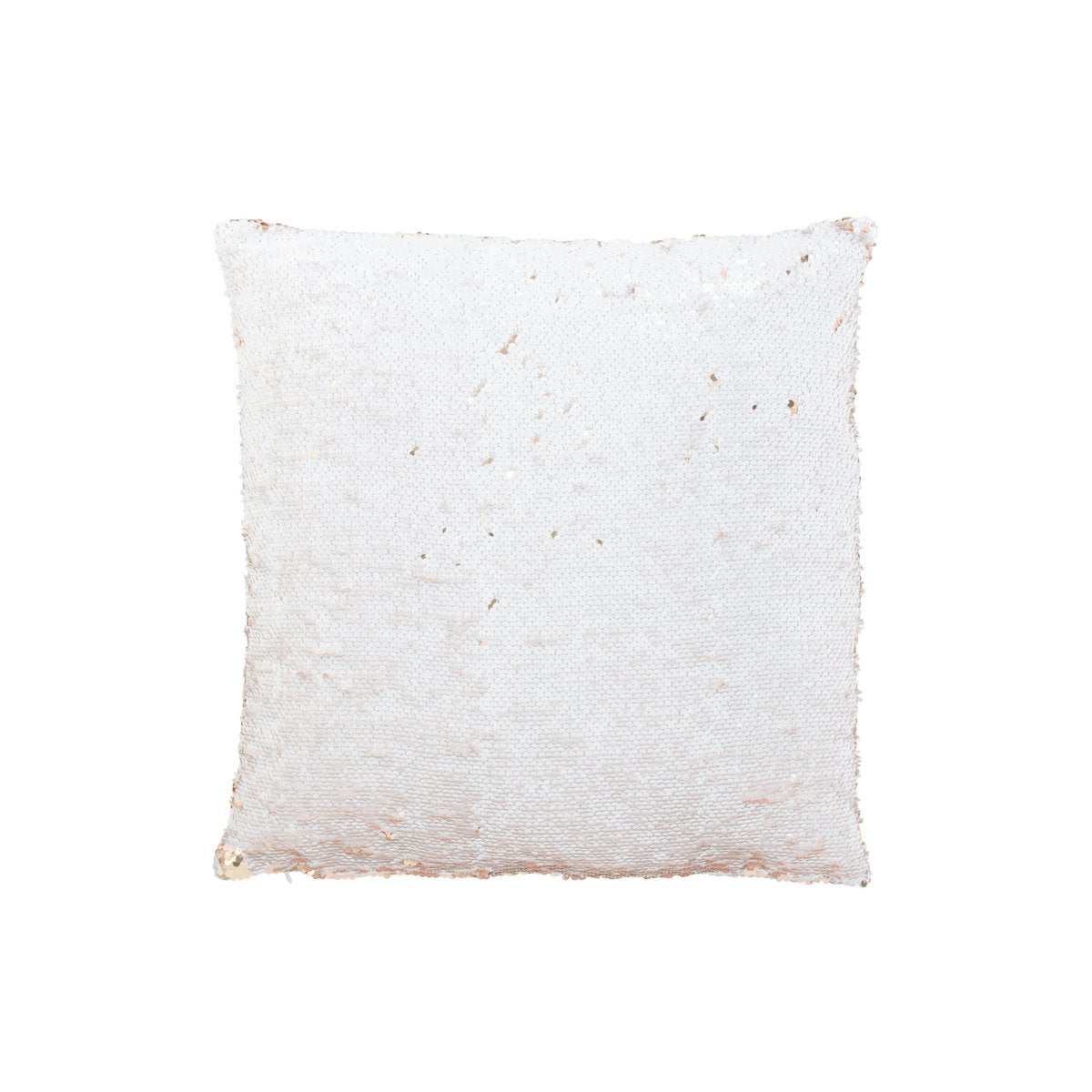 J-Line Coussin Réversible Paillette Champagne/Blanc