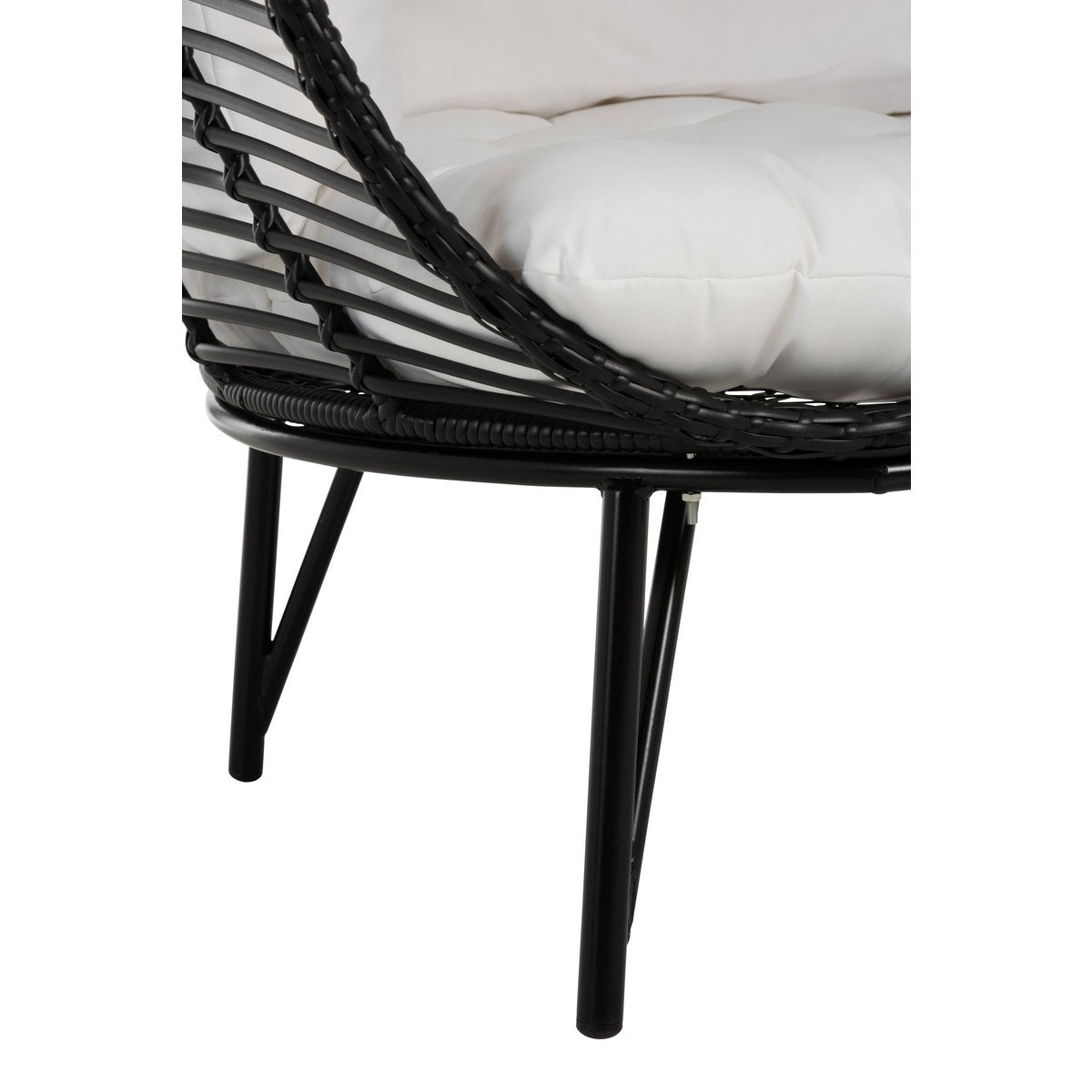 Chaise longue J-Line Ovale - acier - noir