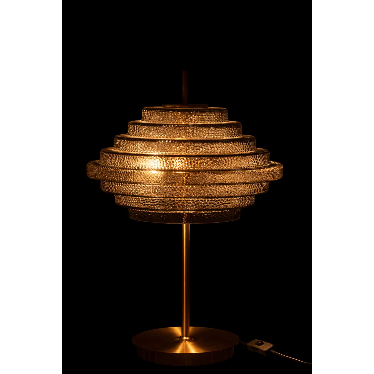 Lampe de table J-Line - or - métal/verre - lumières LED