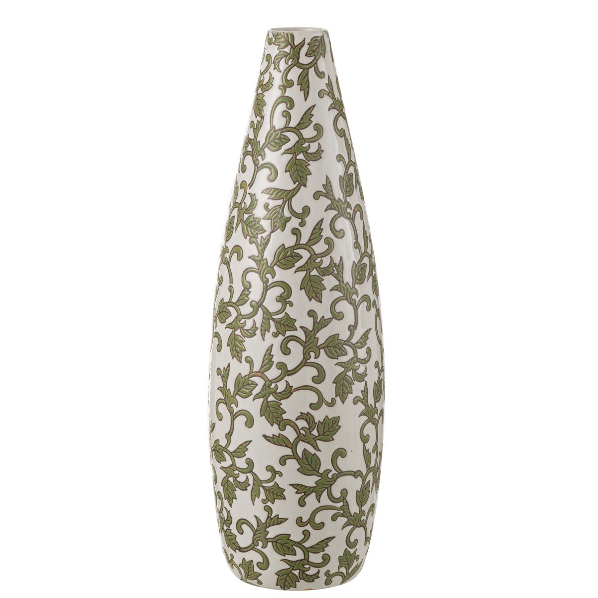 J-Line Vase Yezi Porcelaine Vert/Blanc