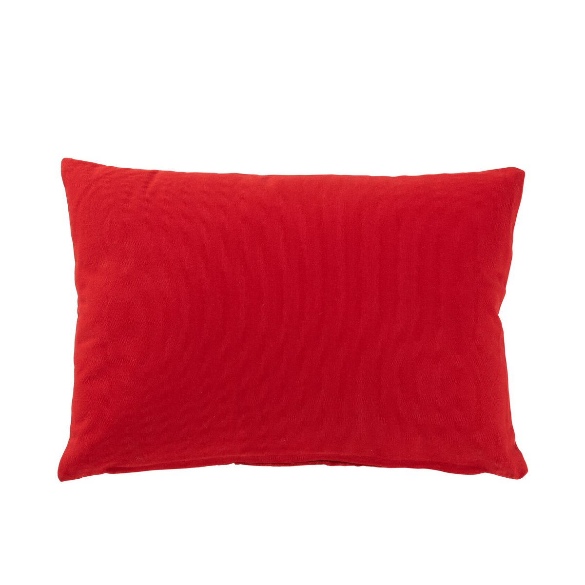 J-Line coussin Rectangle Sapins de Noël - velours - rouge/blanc