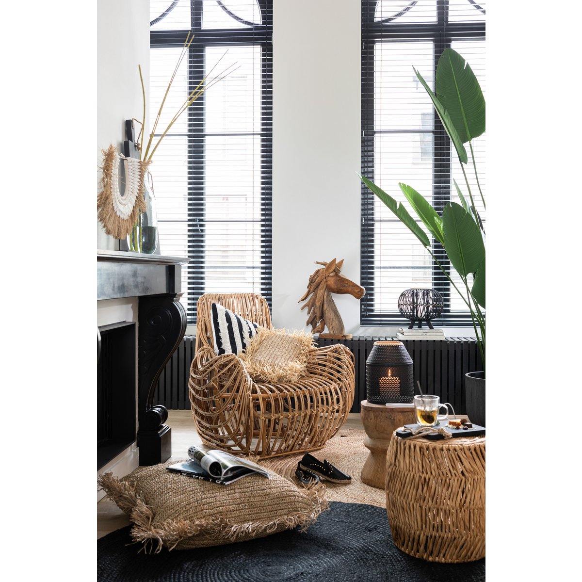 J-Line zetel Ana - rotan - naturel
